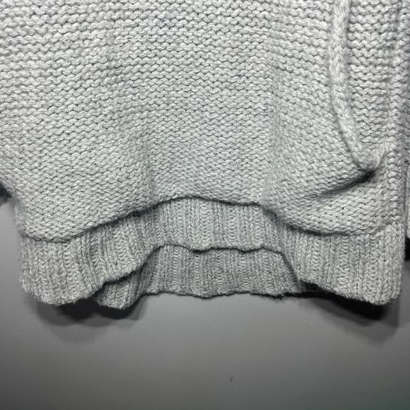 ProjectAJ117 Anthropologie Sweater Gray Wool Mohair Drapey Cowl Neck Cozy M - Picture 4 of 8